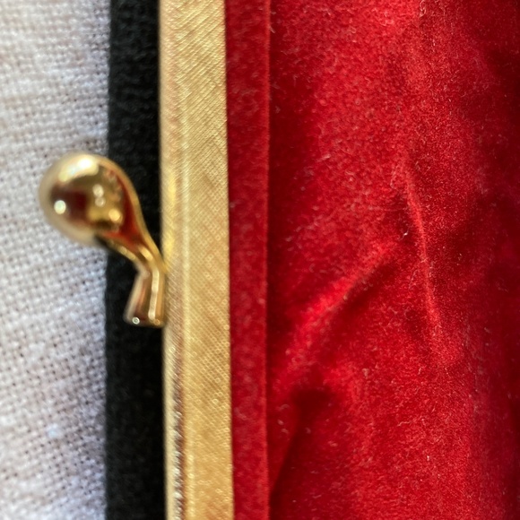 Vintage Petit Point Tapestry Clutch Purse 1950s Made in Japan Floral Evening Bag - Picture 8 of 8